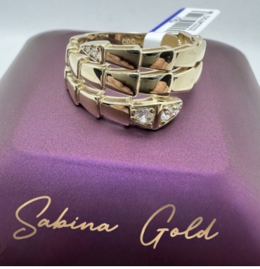 Sabina Gold zmeika001 размер 19.5 вес 3.14 г золото, фианит