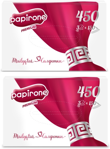 Бумажные салфетки PAPIRONE Premium Кольцо 300 шт