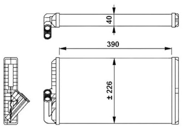 NRF радиатор печки 54256