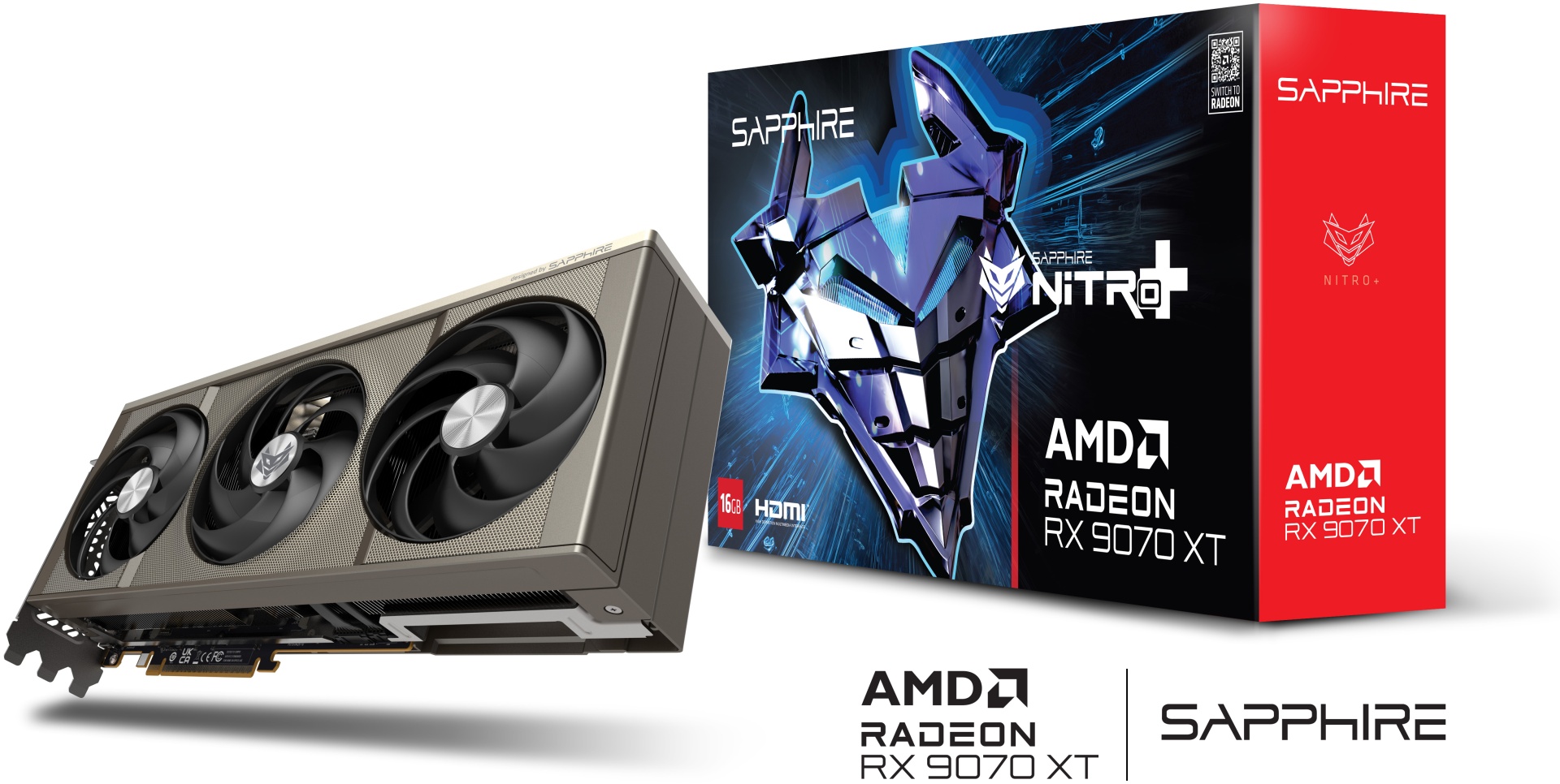 Видеокарта Sapphire AMD Radeon RX 9070 XT NITRO+ GAMING OC 16 Гб