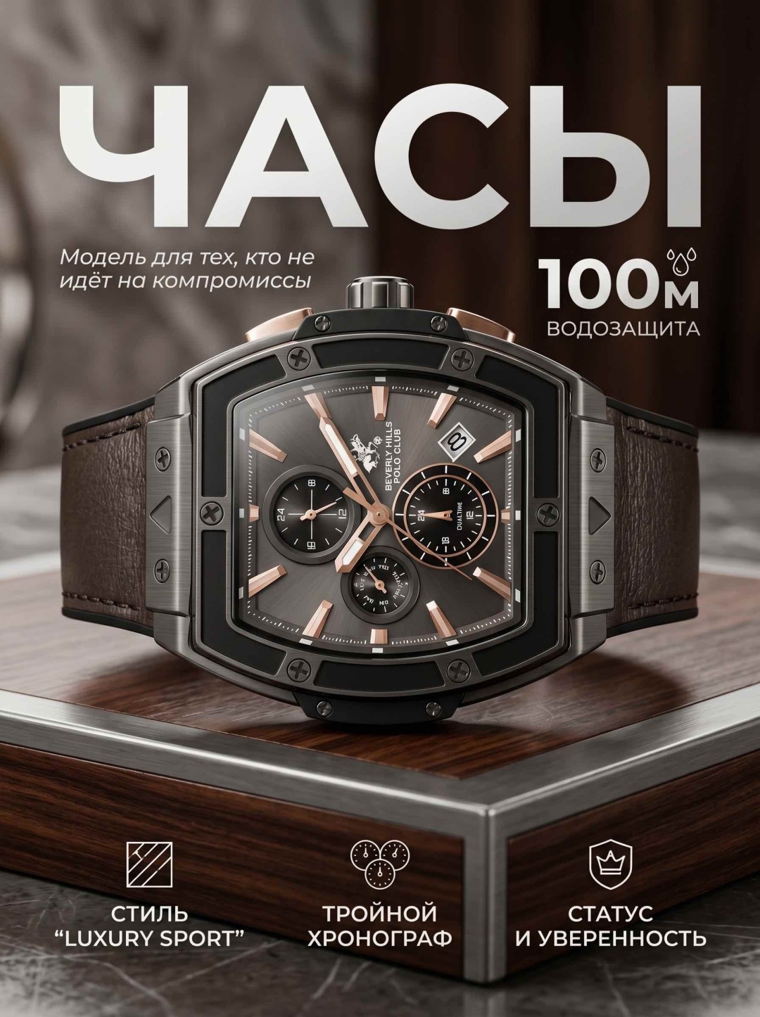 Кварцевые Beverly Hills Polo Club BP3841X.062 сталь