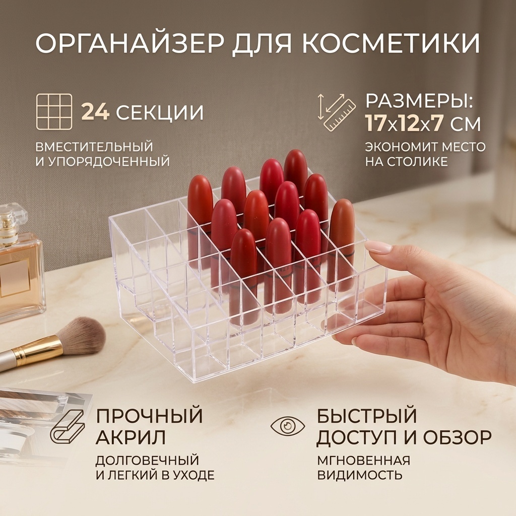 Органайзер пластик, акрил
