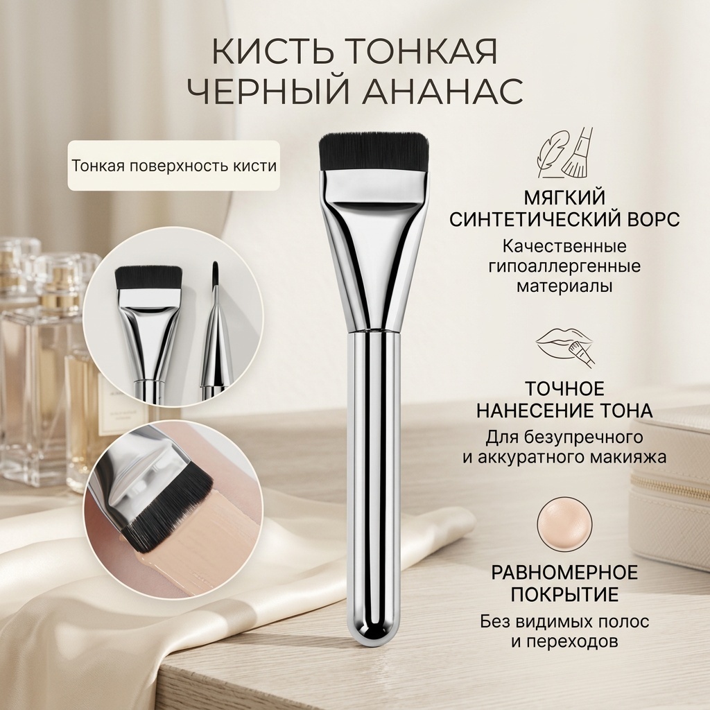 Черный ананас серебряный 1