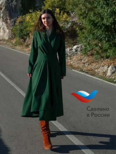 Юбка на запах Баса Барыня зеленый