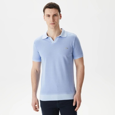Поло LACOSTE голубой