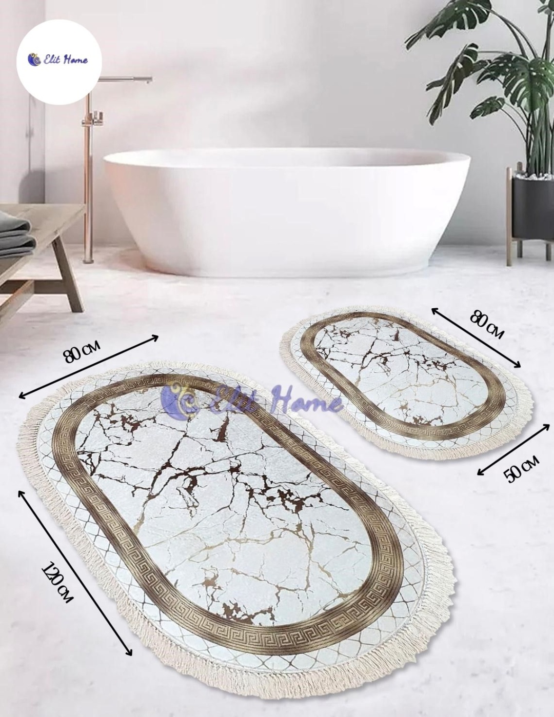 Elit Home комплект ковриков MODEVSA 120x80 см, микрофибра