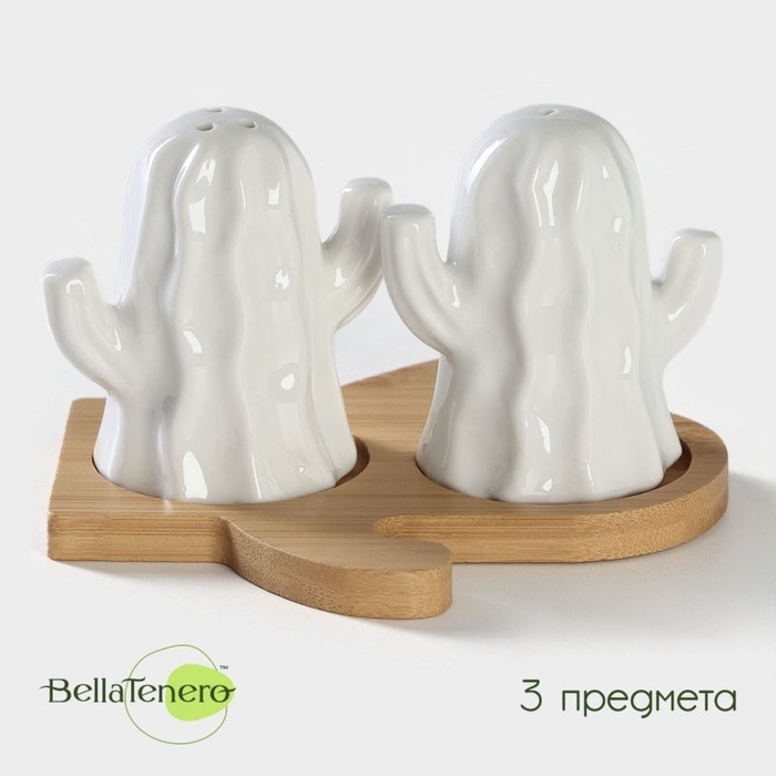 BellaTenero емкость для специй Кактусы, силикон, бамбук, фарфор