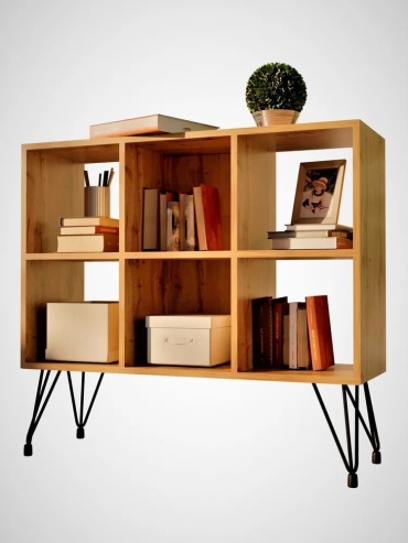 Стеллаж напольный , 90x30x83 см, коричневый