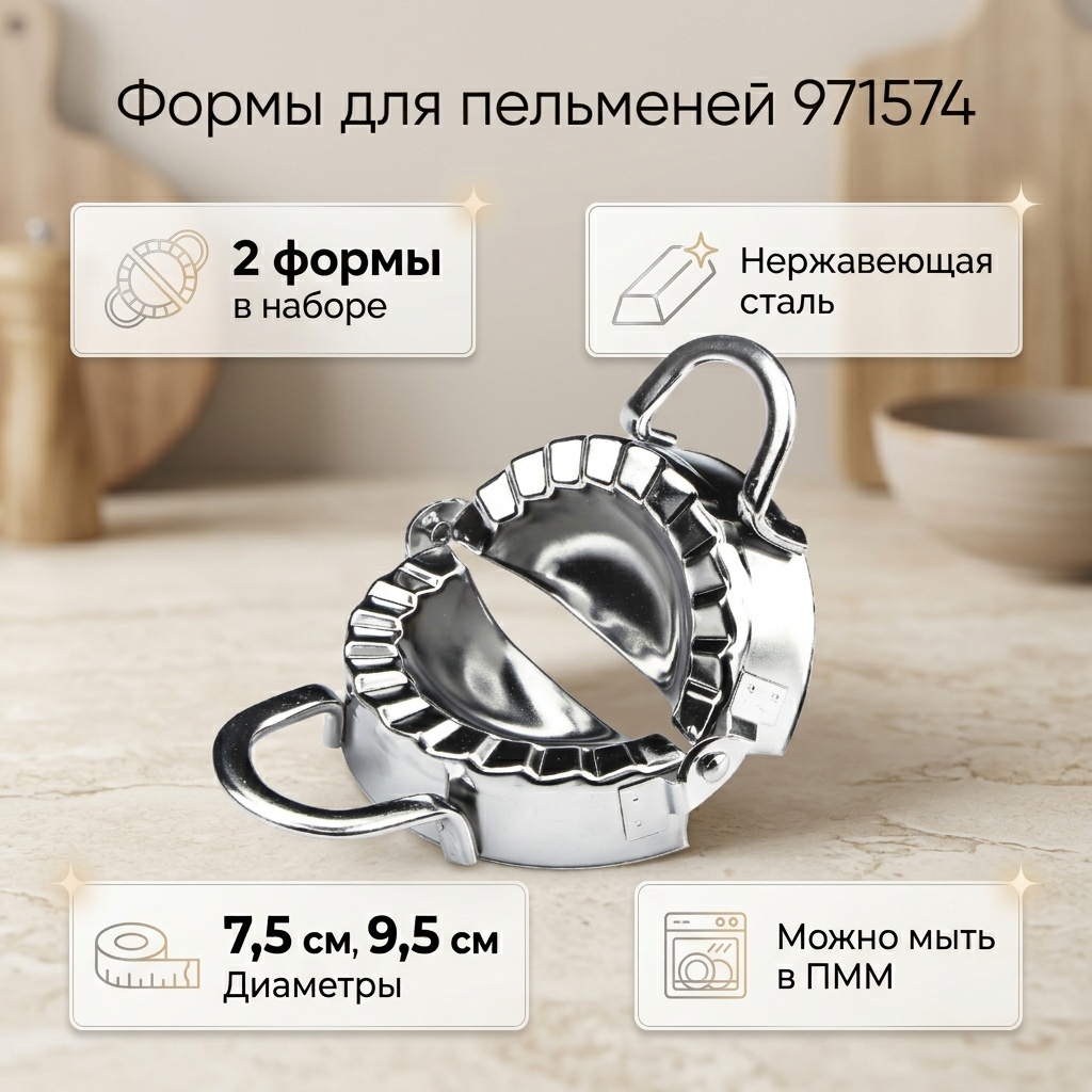 Форма для запекания, для кексов, для нарезания теста, для мантоварки нержавеющая сталь, 2 шт