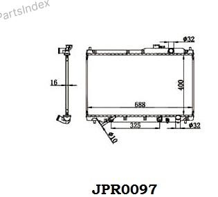 JD Радиатор Охлаждения ДВС JPR0097