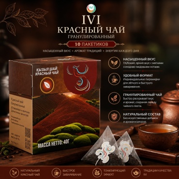 Чай IVI красный гранулированный 10 пакетиков