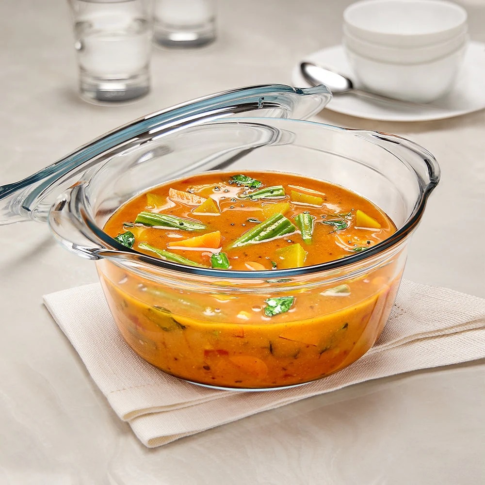 Кастрюля 1.75 л, BOROSIL DEEP ROUND CASSEROLE стекло