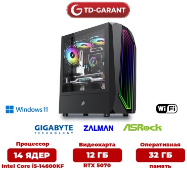 TD GARANT i5-14600KF / RTX 5070 12 Гб / 32 Гб / SSD 1024 Гб / Win 11 Pro
