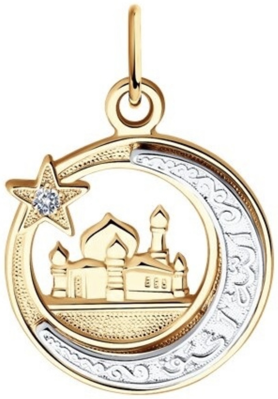 Подвеска SOKOLOV 030047 вес 1.99 г золото, фианит