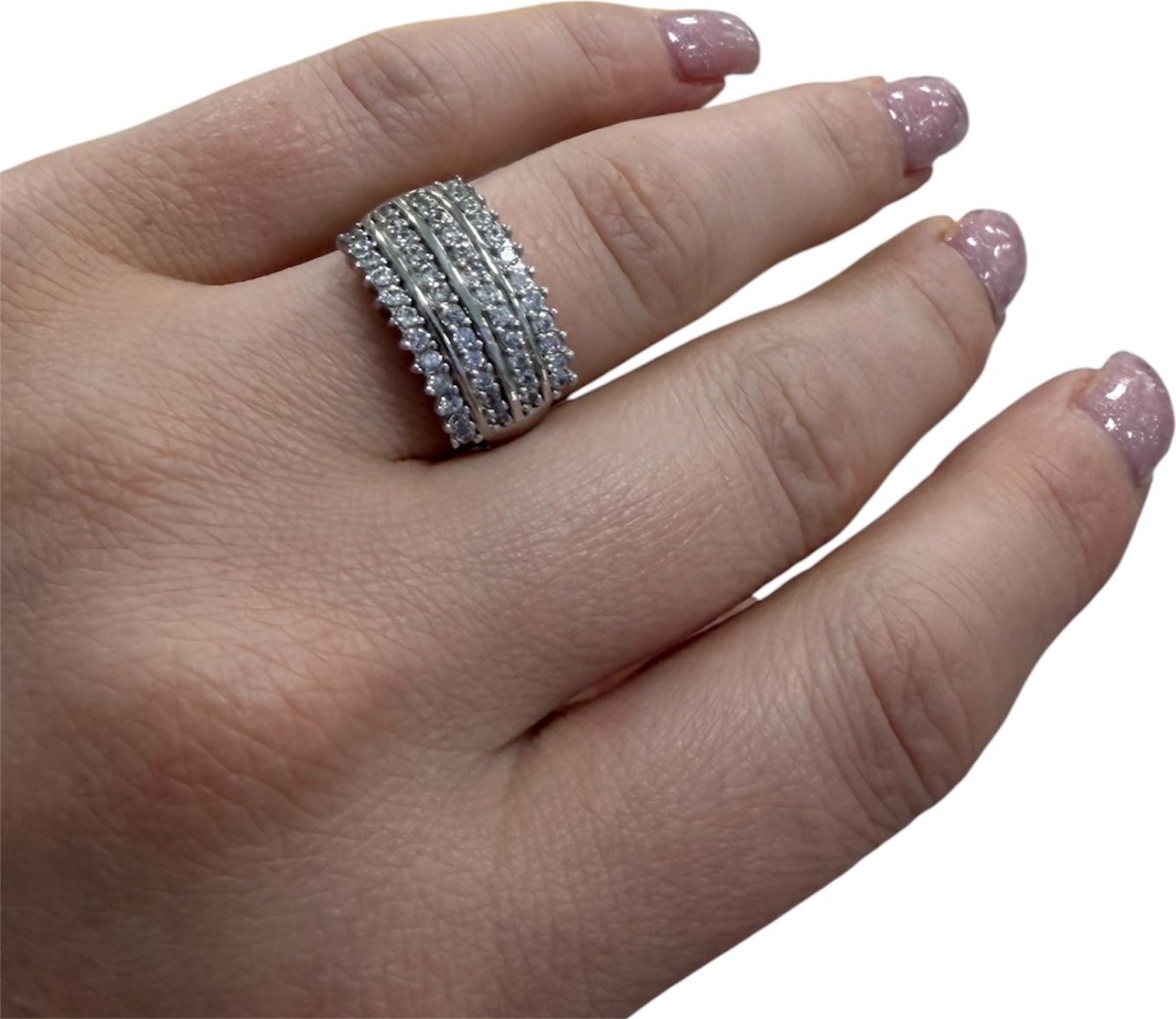 Кольцо 74467 размер 16.5 ювелирный сплав, цирконий, серебристый