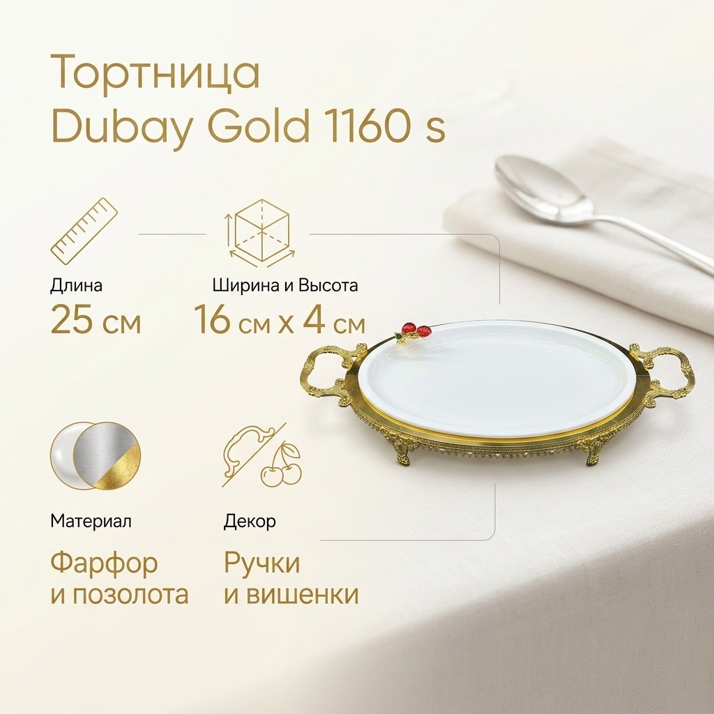 Dubay gold тортница 1160 s овальная 1 шт
