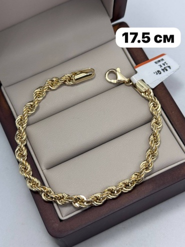 DARI GOLD 37738 длина 17.5 см, вес 4.54 г золото, плетение веревка