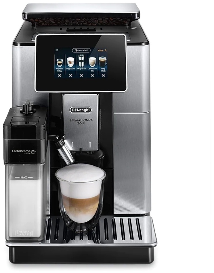 Кофемашина Delonghi ECAM 610.74.MB PrimaDonna Soul серебристый