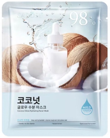 Маска для лица SADOER тканевая Coconut Glow Hydrating 1 шт