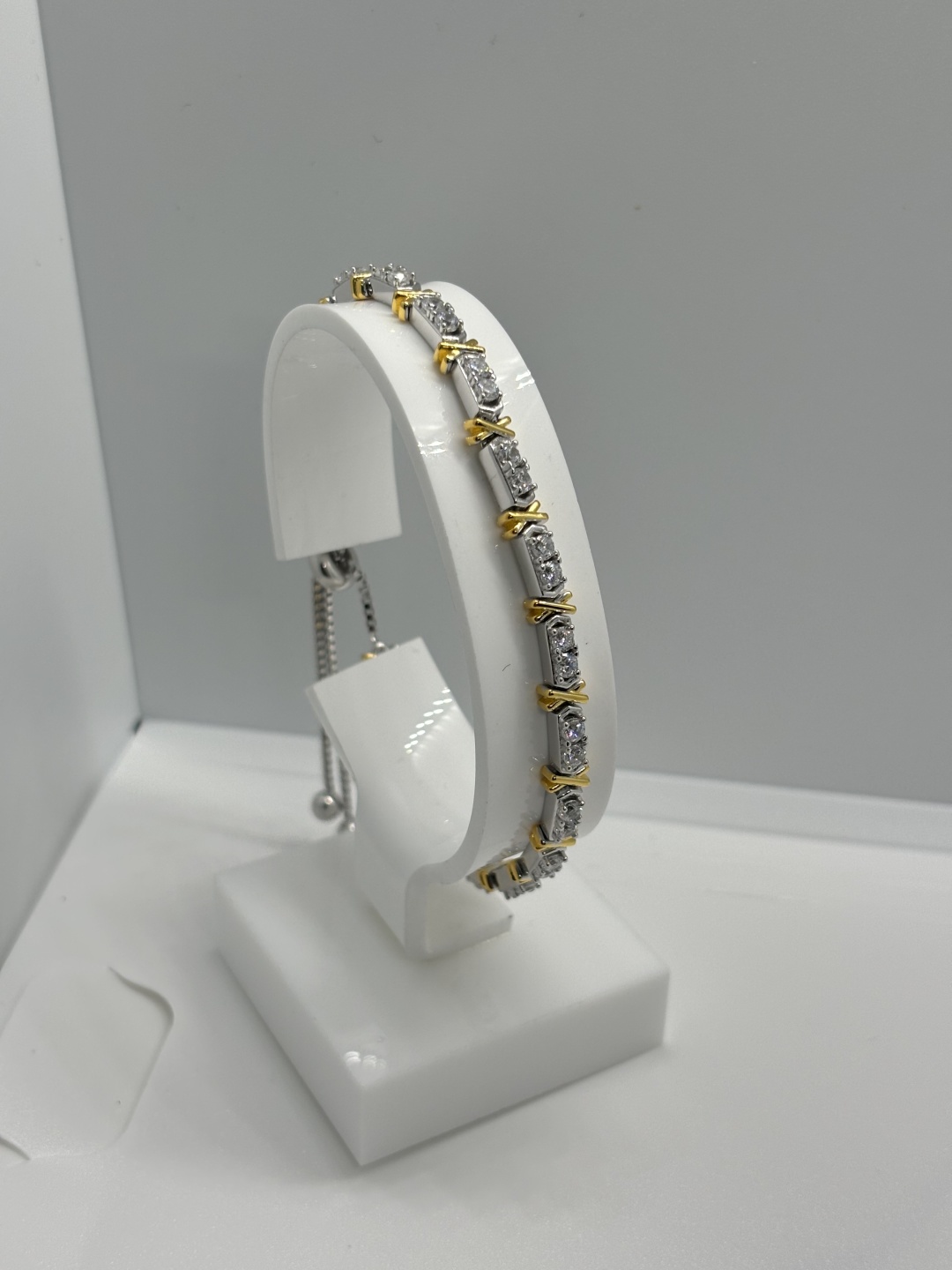 SymoSilver T CO длина 18 см, вес 12 г серебро, золото, плетение отсутствует