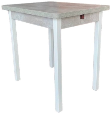 Обеденный стол stulshop БАБОЧКА, 80х60x77 см, ЛДСП, белый, серый