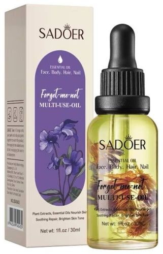 SADOER Forget-Me-Not Dried Flower Massage Oil - массажное масло с сухоцветом незабудки масло для тела 30 мл
