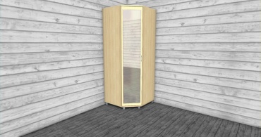 Шкаф угловой Лером ШК-2812-АС Шкаф для одежды и белья, 88x226х88 см, бежевый