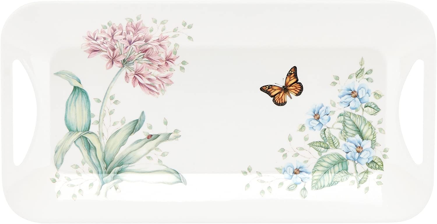 Поднос Lenox BUTTERFLY MDW MELAMINE 855591 38х20 см, меламин