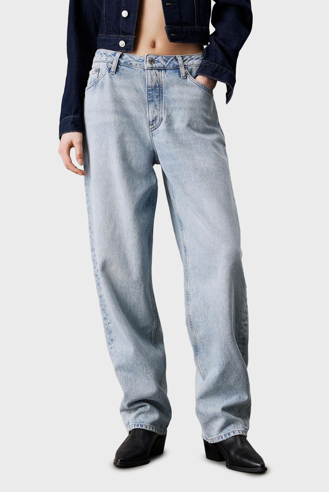 Джинсы багги Calvin Klein Jeans голубой