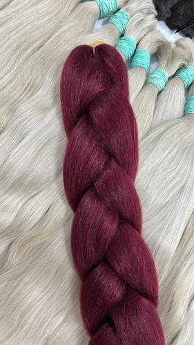 Jumbo Braid канекалон бордовый женский