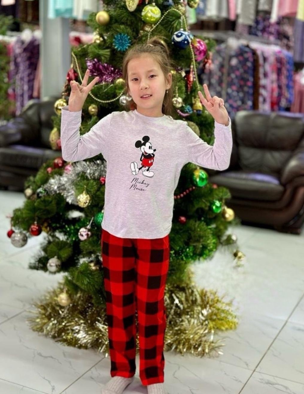 Пижама MILANA Kids серый, красный