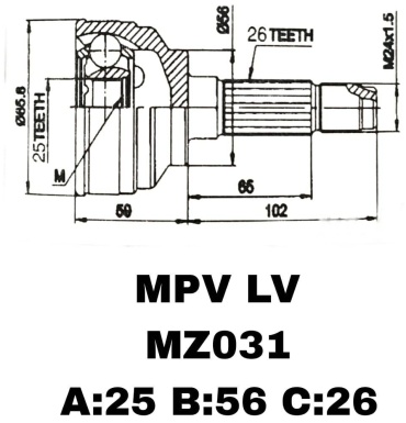 RTL-DSN шрус наружный MZ031