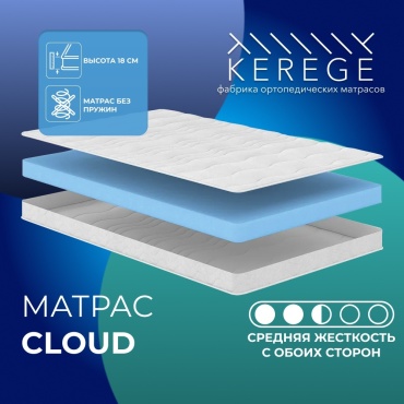 Матрас Cloud, 90x200x18 см