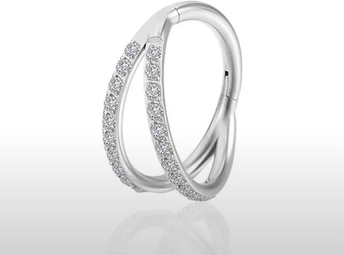 Кольцо Creo титановый сплав, цирконий, 1.2*10mm мм