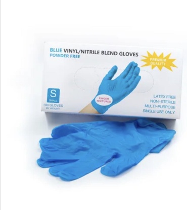 Wally Plastic перчатки 123456 голубой 100 шт