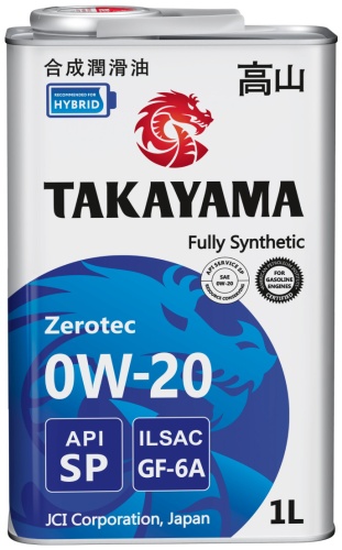 Синтетическое Takayama Zerotec 0W-20 1 л