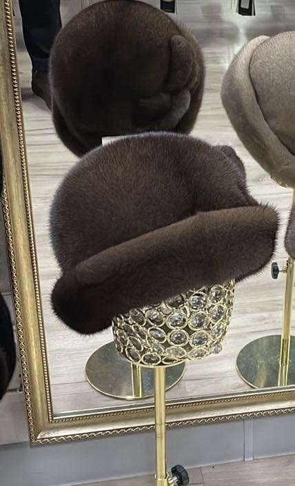 Шляпа SemiFur размер 56, 57, 58, 59, коричневый