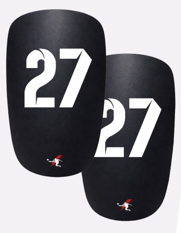 Customkit MINI щитки футбольные черный с номером 27