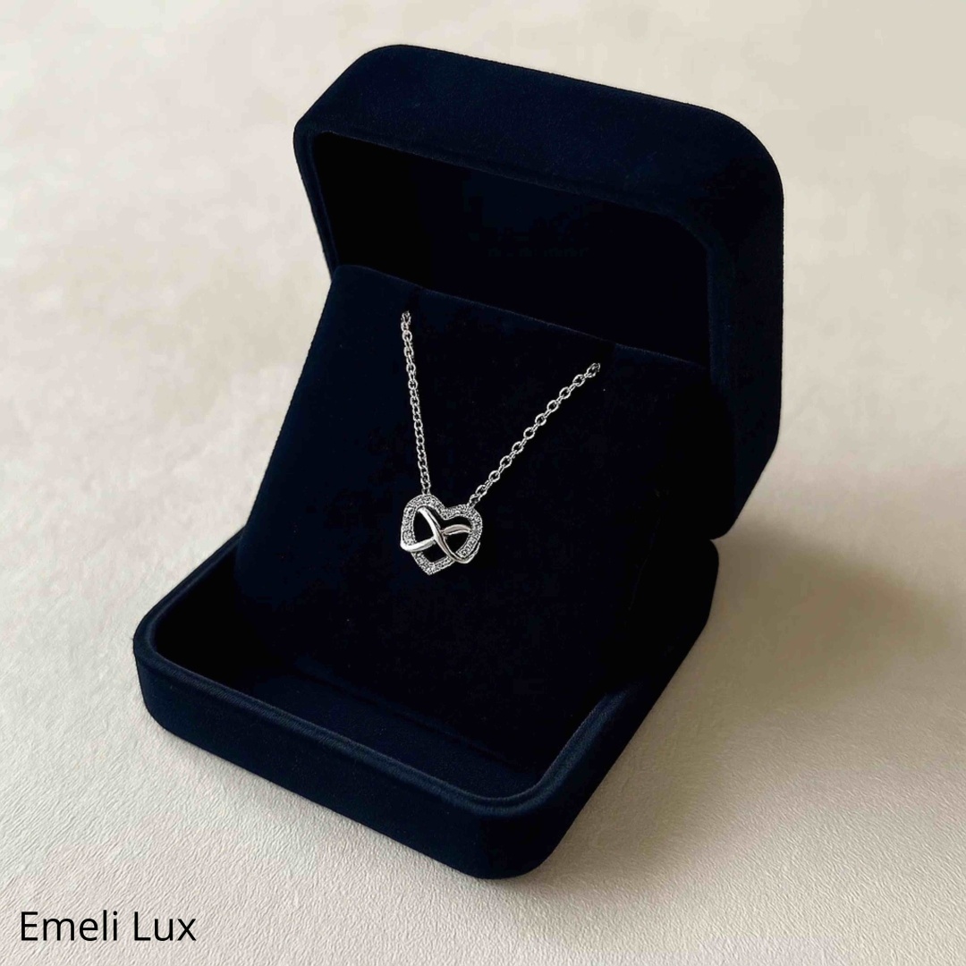 Колье Emeli lux 25789 длина 50 см вес 3.2 г серебро, фианит
