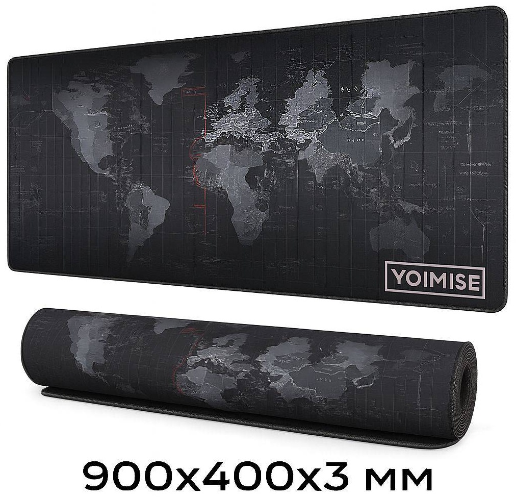 Коврик для мыши YOIMISE KARTACHB 900x400x3 мм черный