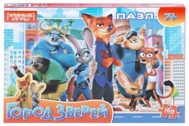Пазлы Город зверей 160 эл 285х190х33мм Умные игры
