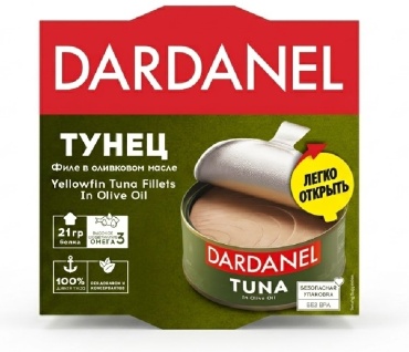 Dardanel тунец филе в оливковом масле 140 г