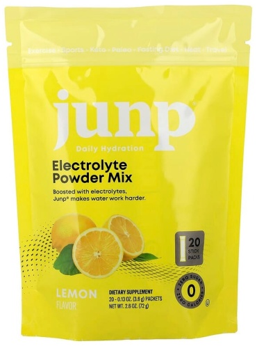 Посттренировочный комплекс Junp Hydration электролитная порошковая смесь, со вкусом лимона, 20 пакетиков по 3,6 г со вкусом лимона