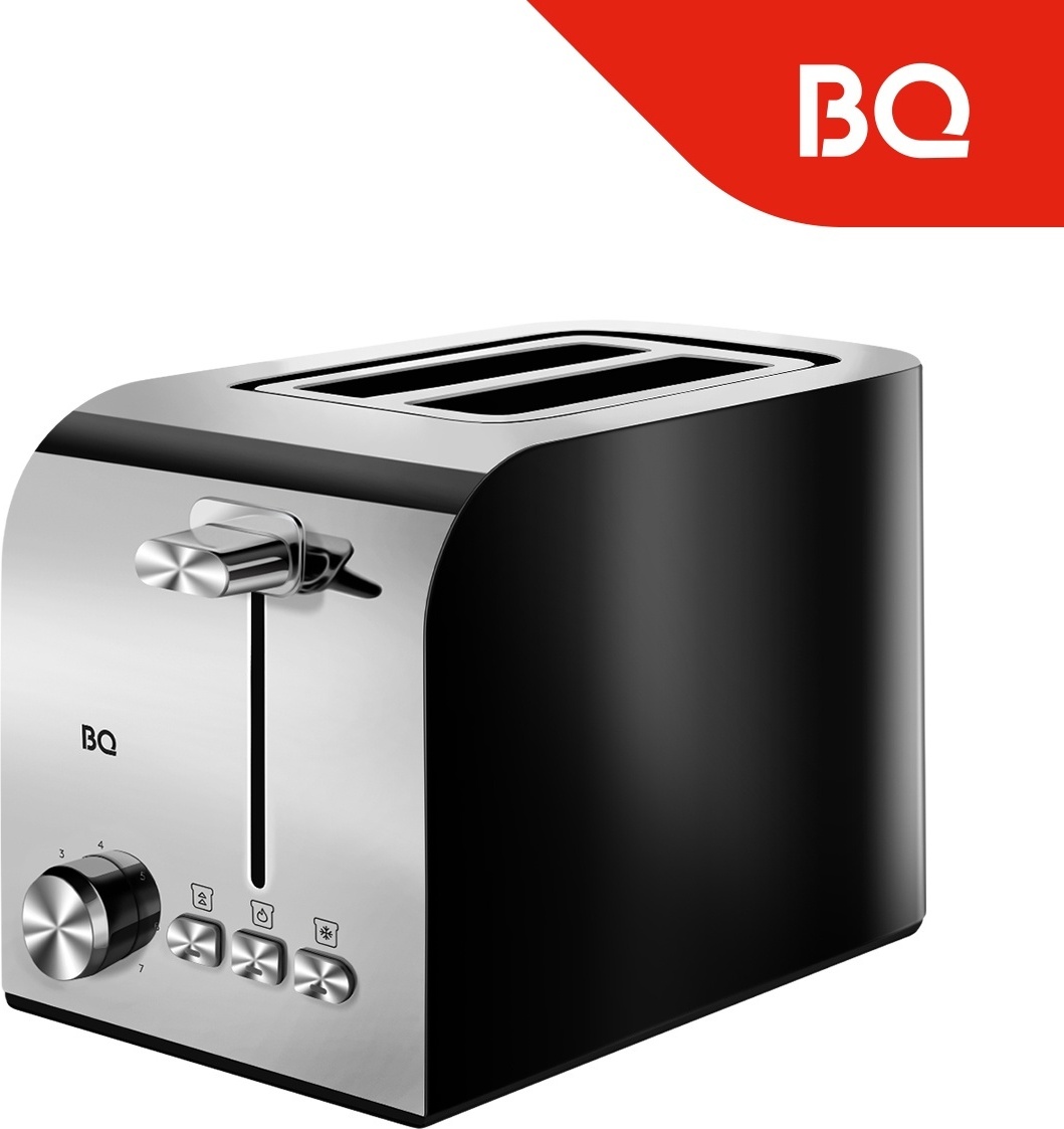 Тостер BQ T2000 стальной, черный
