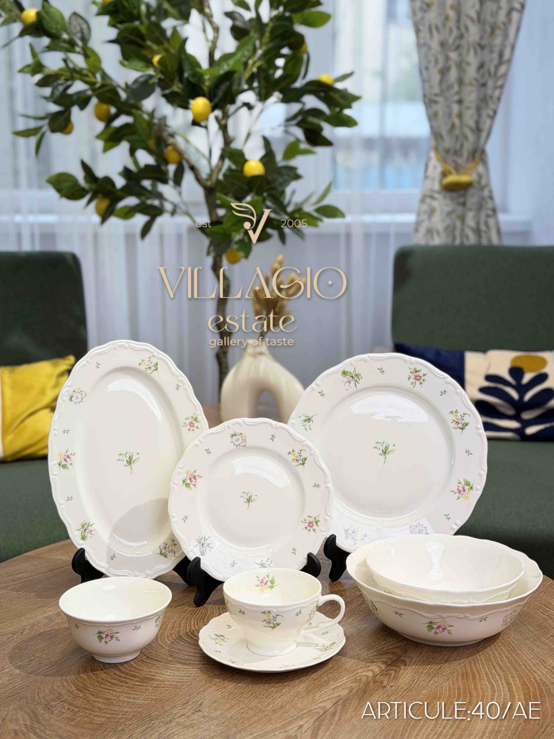 Сервиз на 6 персон Villagio estate 40/AE, предметов: 40, чайно-столовый, фарфор