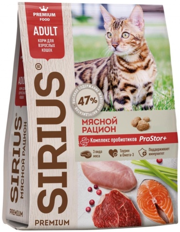 Sirius Adult для взрослых мясное ассорти 0.4 кг