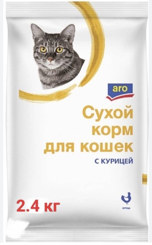 ARO сухой корм для кошек 2.4 кг Курица