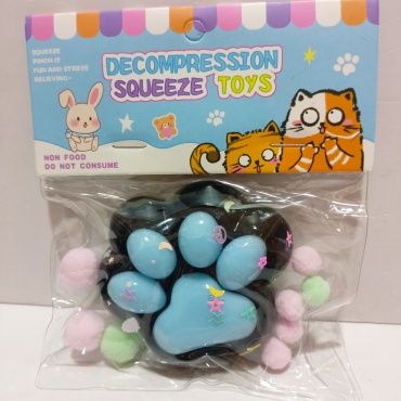 Игрушка-мялка Toys 740098 черный, голубой