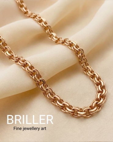 BRILLER 097544567 длина 55 см, вес 4.5 г золото, плетение бисмарк