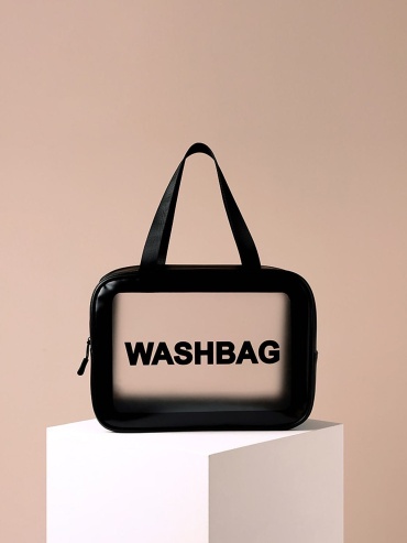 Washbag косметичка искусственная кожа черный 21X15 см
